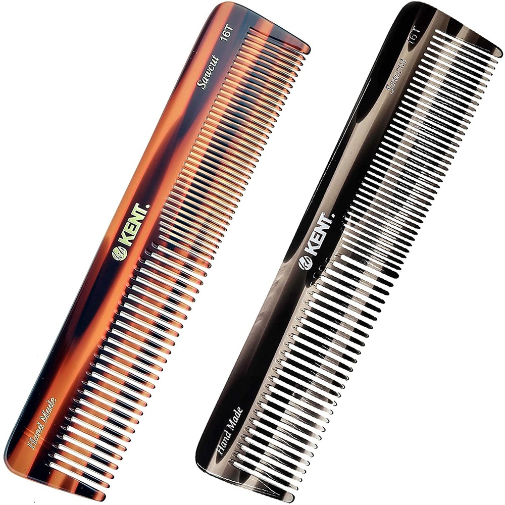 image:imageKent 16T TW Fine and Wide Tooth for Daily GroomingHandmade Styling Comb for All Hair TypesWet or Dry Hair Detangling Comb for Men and WomenSaw Cut Hand PolishedMade in EnglandCombo