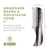 image:imageKENT 81T Handmade Beard Mustache Comb  Extra Small Mini Fine Toothed Beard and Moustache Combs Pocket Size for Facial Hair Grooming HandMade SawCut amp PolishedMade In EnglandGraphite