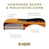 image:imageKENT 81T Handmade Beard Mustache Comb  Extra Small Mini Fine Toothed Beard and Moustache Combs Pocket Size for Facial Hair Grooming HandMade SawCut amp PolishedMade In EnglandTortoiseshellGraphite