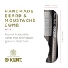 image:imageKENT 81T Handmade Beard Mustache Comb  Extra Small Mini Fine Toothed Beard and Moustache Combs Pocket Size for Facial Hair Grooming HandMade SawCut amp PolishedMade In EnglandTortoiseshellGraphite