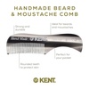 image:imageKENT 81T Handmade Beard Mustache Comb  Extra Small Mini Fine Toothed Beard and Moustache Combs Pocket Size for Facial Hair Grooming HandMade SawCut amp PolishedMade In EnglandGraphite