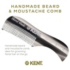 image:imageKENT 81T Handmade Beard Mustache Comb  Extra Small Mini Fine Toothed Beard and Moustache Combs Pocket Size for Facial Hair Grooming HandMade SawCut amp PolishedMade In EnglandGraphite