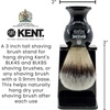 image:imageKENT VSB1 Small Black Plastic Shaving Brush Stand for Self Adhesive Hang Drying Shave Brush Essential Part of Any Mens Shaving Kit Shaving Brush Holder Extends Natural Bristle Shaving Brushes LifeSmall Black