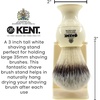 image:imageKENT VSB1 Small Black Plastic Shaving Brush Stand for Self Adhesive Hang Drying Shave Brush Essential Part of Any Mens Shaving Kit Shaving Brush Holder Extends Natural Bristle Shaving Brushes LifeLarge White