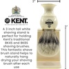 image:imageKENT VSB1 Small Black Plastic Shaving Brush Stand for Self Adhesive Hang Drying Shave Brush Essential Part of Any Mens Shaving Kit Shaving Brush Holder Extends Natural Bristle Shaving Brushes LifeSmall White