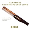 image:imageKent 20T Handmade Folding Pocket Comb for Men Fine Tooth Hair Comb Straightener for Everyday Grooming Styling Hair Beard or Mustache Use Dry or with Balms Saw Cut Hand Polished Made in EnglandTortoiseshell