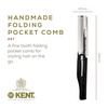 image:imageKent 20T Handmade Folding Pocket Comb for Men Fine Tooth Hair Comb Straightener for Everyday Grooming Styling Hair Beard or Mustache Use Dry or with Balms Saw Cut Hand Polished Made in EnglandCombo