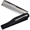 image:imageKent 20T Handmade Folding Pocket Comb for Men Fine Tooth Hair Comb Straightener for Everyday Grooming Styling Hair Beard or Mustache Use Dry or with Balms Saw Cut Hand Polished Made in EnglandGraphite