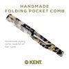 image:imageKent 20T Handmade Folding Pocket Comb for Men Fine Tooth Hair Comb Straightener for Everyday Grooming Styling Hair Beard or Mustache Use Dry or with Balms Saw Cut Hand Polished Made in EnglandWhite Tokyo