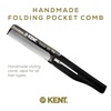 image:imageKent 20T Handmade Folding Pocket Comb for Men Fine Tooth Hair Comb Straightener for Everyday Grooming Styling Hair Beard or Mustache Use Dry or with Balms Saw Cut Hand Polished Made in EnglandGraphite