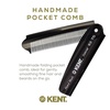image:imageKent 82T Handmade Folding Pocket Comb for Men Fine Tooth Hair Comb Straightener for Everyday Grooming Styling Hair Beard or Mustache Use Dry or with Balms Saw Cut Hand Polished Made in EnglandGraphite