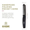 image:imageKent 82T Handmade Folding Pocket Comb for Men Fine Tooth Hair Comb Straightener for Everyday Grooming Styling Hair Beard or Mustache Use Dry or with Balms Saw Cut Hand Polished Made in EnglandGraphite