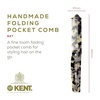 image:imageKent 82T Handmade Folding Pocket Comb for Men Fine Tooth Hair Comb Straightener for Everyday Grooming Styling Hair Beard or Mustache Use Dry or with Balms Saw Cut Hand Polished Made in EnglandWhite Tokyo