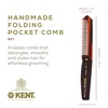 image:imageKent 82T Handmade Folding Pocket Comb for Men Fine Tooth Hair Comb Straightener for Everyday Grooming Styling Hair Beard or Mustache Use Dry or with Balms Saw Cut Hand Polished Made in EnglandTortoiseshell
