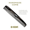 image:imageKent 9T Black Graphite Fine Tooth and Wide Tooth Detangler Comb  Large Handmade Dressing Comb for Wet Hair and Durable Grooming Hand Polished SawCut Made in EnglandGraphite
