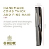 image:imageKent 9T Black Graphite Fine Tooth and Wide Tooth Detangler Comb  Large Handmade Dressing Comb for Wet Hair and Durable Grooming Hand Polished SawCut Made in EnglandGraphite