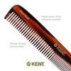 image:imageKent 9T Black Graphite Fine Tooth and Wide Tooth Detangler Comb  Large Handmade Dressing Comb for Wet Hair and Durable Grooming Hand Polished SawCut Made in EnglandBrown