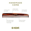 image:imageKent 9T Black Graphite Fine Tooth and Wide Tooth Detangler Comb  Large Handmade Dressing Comb for Wet Hair and Durable Grooming Hand Polished SawCut Made in EnglandBrown