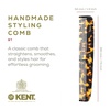 image:imageKent 9T Black Graphite Fine Tooth and Wide Tooth Detangler Comb  Large Handmade Dressing Comb for Wet Hair and Durable Grooming Hand Polished SawCut Made in EnglandYellow Tokyo