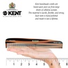 image:imageKent 9T Black Graphite Fine Tooth and Wide Tooth Detangler Comb  Large Handmade Dressing Comb for Wet Hair and Durable Grooming Hand Polished SawCut Made in EnglandTortoiseshell  Graphite