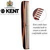 image:imageKent 9T Black Graphite Fine Tooth and Wide Tooth Detangler Comb  Large Handmade Dressing Comb for Wet Hair and Durable Grooming Hand Polished SawCut Made in EnglandTortoiseshell  Graphite