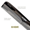 image:imageKent 9T Black Graphite Fine Tooth and Wide Tooth Detangler Comb  Large Handmade Dressing Comb for Wet Hair and Durable Grooming Hand Polished SawCut Made in EnglandGraphite
