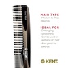 image:imageKent 9T Black Graphite Fine Tooth and Wide Tooth Detangler Comb  Large Handmade Dressing Comb for Wet Hair and Durable Grooming Hand Polished SawCut Made in EnglandGraphite