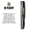 image:imageKent 9T Black Graphite Fine Tooth and Wide Tooth Detangler Comb  Large Handmade Dressing Comb for Wet Hair and Durable Grooming Hand Polished SawCut Made in EnglandTortoiseshell  Graphite