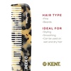 image:imageKent 9T Black Graphite Fine Tooth and Wide Tooth Detangler Comb  Large Handmade Dressing Comb for Wet Hair and Durable Grooming Hand Polished SawCut Made in EnglandWhite Tokyo