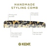 image:imageKent 9T Black Graphite Fine Tooth and Wide Tooth Detangler Comb  Large Handmade Dressing Comb for Wet Hair and Durable Grooming Hand Polished SawCut Made in EnglandWhite Tokyo