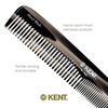 image:imageKent 9T Black Graphite Fine Tooth and Wide Tooth Detangler Comb  Large Handmade Dressing Comb for Wet Hair and Durable Grooming Hand Polished SawCut Made in EnglandGraphite