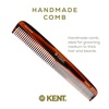 image:imageKent 9T Black Graphite Fine Tooth and Wide Tooth Detangler Comb  Large Handmade Dressing Comb for Wet Hair and Durable Grooming Hand Polished SawCut Made in EnglandBrown