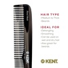 image:imageKent 9T Black Graphite Fine Tooth and Wide Tooth Detangler Comb  Large Handmade Dressing Comb for Wet Hair and Durable Grooming Hand Polished SawCut Made in EnglandGraphite