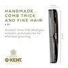 image:imageKent 9T Black Graphite Fine Tooth and Wide Tooth Detangler Comb  Large Handmade Dressing Comb for Wet Hair and Durable Grooming Hand Polished SawCut Made in EnglandGraphite