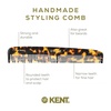 image:imageKent 9T Black Graphite Fine Tooth and Wide Tooth Detangler Comb  Large Handmade Dressing Comb for Wet Hair and Durable Grooming Hand Polished SawCut Made in EnglandYellow Tokyo
