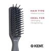 image:imageKent AH11G Airhedz Pro Narrow Pin Hair Brush Fine Pin Detangler Brush Ideal for Taming and Straightening NonScratch for PainFree DetanglingGrey