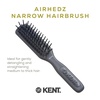 image:imageKent AH11G Airhedz Pro Narrow Pin Hair Brush Fine Pin Detangler Brush Ideal for Taming and Straightening NonScratch for PainFree DetanglingGrey