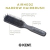 image:imageKent AH11G Airhedz Pro Narrow Pin Hair Brush Fine Pin Detangler Brush Ideal for Taming and Straightening NonScratch for PainFree DetanglingGrey