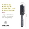 image:imageKent AH11G Airhedz Pro Narrow Pin Hair Brush Fine Pin Detangler Brush Ideal for Taming and Straightening NonScratch for PainFree DetanglingGrey