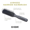 image:imageKent AH11G Airhedz Pro Narrow Pin Hair Brush Fine Pin Detangler Brush Ideal for Taming and Straightening NonScratch for PainFree DetanglingGrey