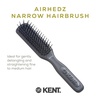 image:imageKent AH11G Airhedz Pro Narrow Pin Hair Brush Fine Pin Detangler Brush Ideal for Taming and Straightening NonScratch for PainFree DetanglingGrey