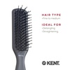 image:imageKent AH11G Airhedz Pro Narrow Pin Hair Brush Fine Pin Detangler Brush Ideal for Taming and Straightening NonScratch for PainFree DetanglingGrey