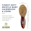 image:imageKent BA10 Newborn Baby Hair Brush with Soft 100 Pure White Natural Bristle Cradle Cap Hairbrush for Infant Toddler and Kids with Cherrywood Base Encourages Growth and Shine Made in EnglandBA30