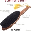 image:imageKent CS1B Clothes Brush Fabric Lint Remover for Cotton Wool Suede and Silk Pure Black Bristles Handcrafted Two Tone Cherrywood Veneer Remover for Dust Fluff and pet Hair Made in EnglandCR8