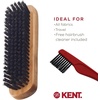 image:imageKent CS1B Clothes Brush Fabric Lint Remover for Cotton Wool Suede and Silk Pure Black Bristles Handcrafted Two Tone Cherrywood Veneer Remover for Dust Fluff and pet Hair Made in EnglandCC2