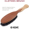 image:imageKent CS1B Clothes Brush Fabric Lint Remover for Cotton Wool Suede and Silk Pure Black Bristles Handcrafted Two Tone Cherrywood Veneer Remover for Dust Fluff and pet Hair Made in EnglandCS1B
