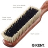 image:imageKent CS1B Clothes Brush Fabric Lint Remover for Cotton Wool Suede and Silk Pure Black Bristles Handcrafted Two Tone Cherrywood Veneer Remover for Dust Fluff and pet Hair Made in EnglandCP6