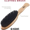 image:imageKent CS1B Clothes Brush Fabric Lint Remover for Cotton Wool Suede and Silk Pure Black Bristles Handcrafted Two Tone Cherrywood Veneer Remover for Dust Fluff and pet Hair Made in EnglandCS1B