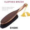 image:imageKent CS1B Clothes Brush Fabric Lint Remover for Cotton Wool Suede and Silk Pure Black Bristles Handcrafted Two Tone Cherrywood Veneer Remover for Dust Fluff and pet Hair Made in EnglandCR8