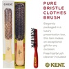 image:imageKent CS1B Clothes Brush Fabric Lint Remover for Cotton Wool Suede and Silk Pure Black Bristles Handcrafted Two Tone Cherrywood Veneer Remover for Dust Fluff and pet Hair Made in EnglandCG1